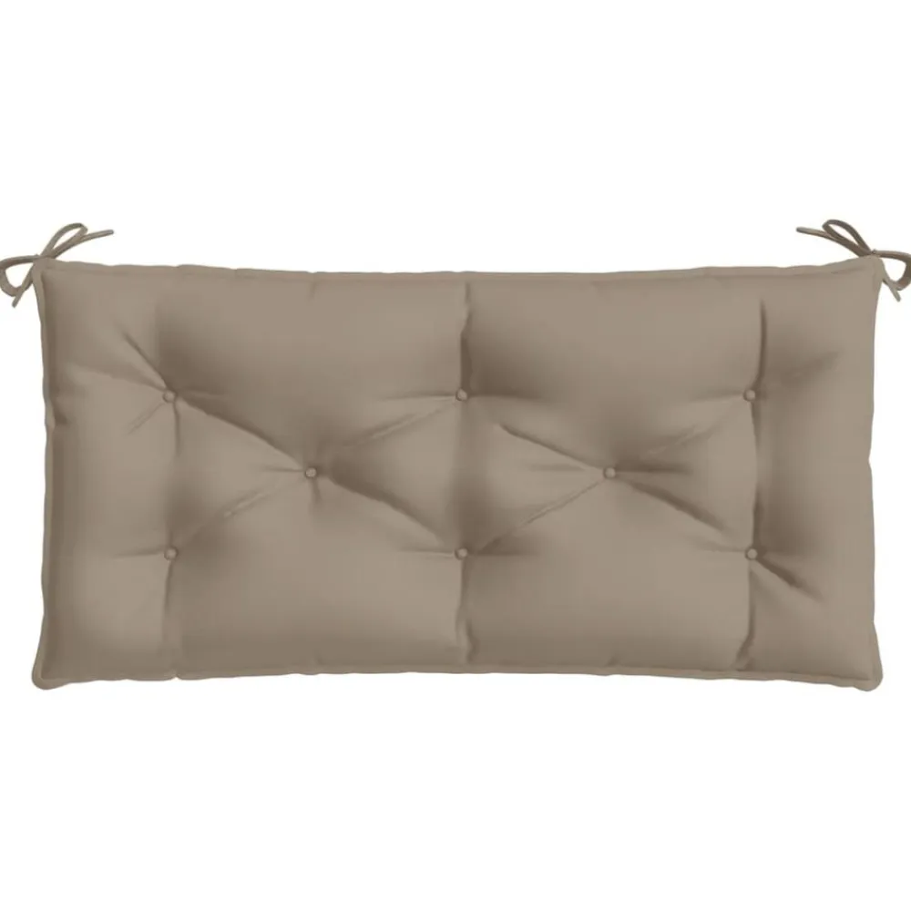 vidaXL Cojines de banco de jardín 2 uds tela Oxford 100x50x7 cm Taupé Clearance