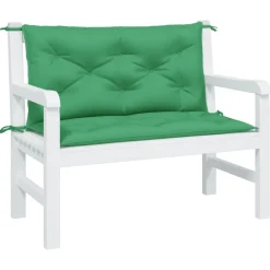 vidaXL Decoración-Cojines de banco de jardín 2 uds tela Oxford 100x50x7 cm