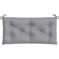 vidaXL Cojines de banco de jardín 2 uds tela Oxford 100x50x7 cm Gris Clearance