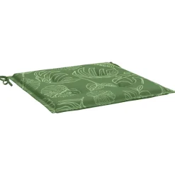 vidaXL Cojines de silla 2 uds tela estampado de hojas 40x40x4 cm Diseño de hojas