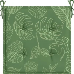 vidaXL Cojines de silla 2 uds tela estampado de hojas 40x40x4 cm Diseño de hojas
