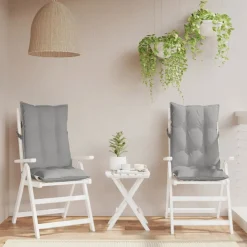 vidaXL Decoración-Cojines de silla con respaldo alto 2 uds tela Oxford
