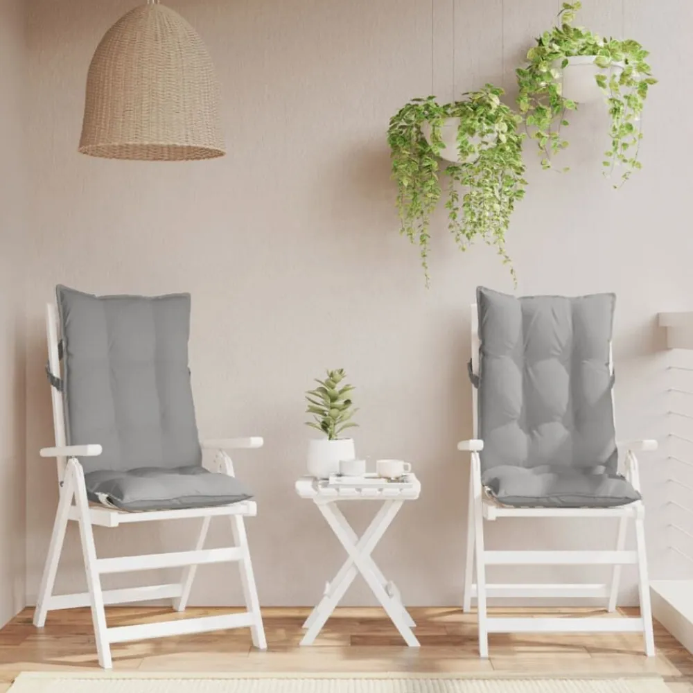 vidaXL Decoración-Cojines de silla con respaldo alto 2 uds tela Oxford