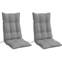 vidaXL Decoración-Cojines de silla con respaldo alto 2 uds tela Oxford