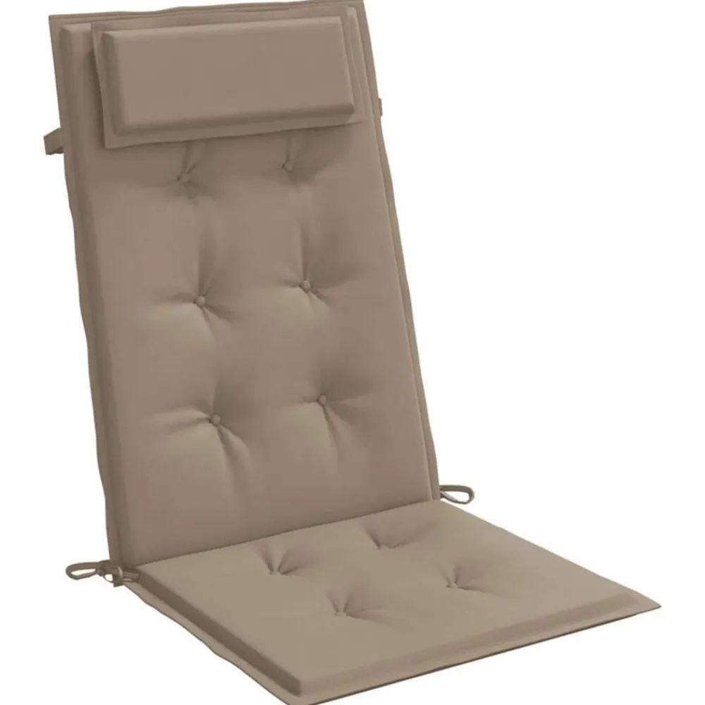 vidaXL Decoración-Cojines de silla con respaldo alto 2 uds tela Oxford gris taupe