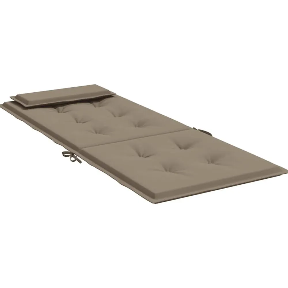 vidaXL Decoración-Cojines de silla con respaldo alto 2 uds tela Oxford gris taupe