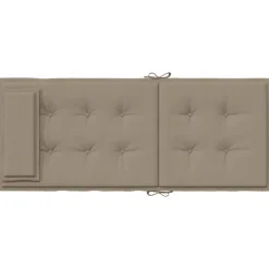 vidaXL Decoración-Cojines de silla con respaldo alto 2 uds tela Oxford gris taupe
