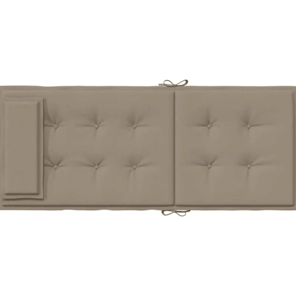vidaXL Decoración-Cojines de silla con respaldo alto 2 uds tela Oxford gris taupe