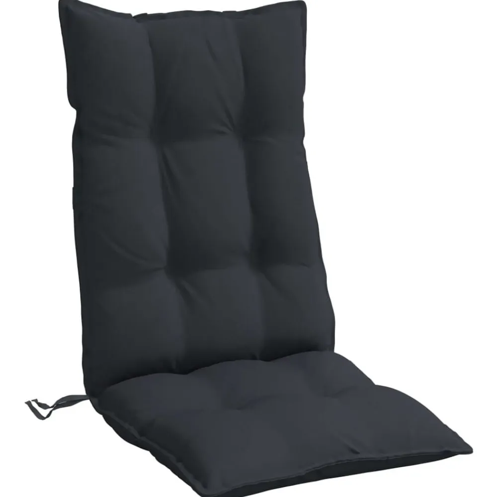 vidaXL Cojines de silla con respaldo alto 2 uds tela Oxford Negro Online