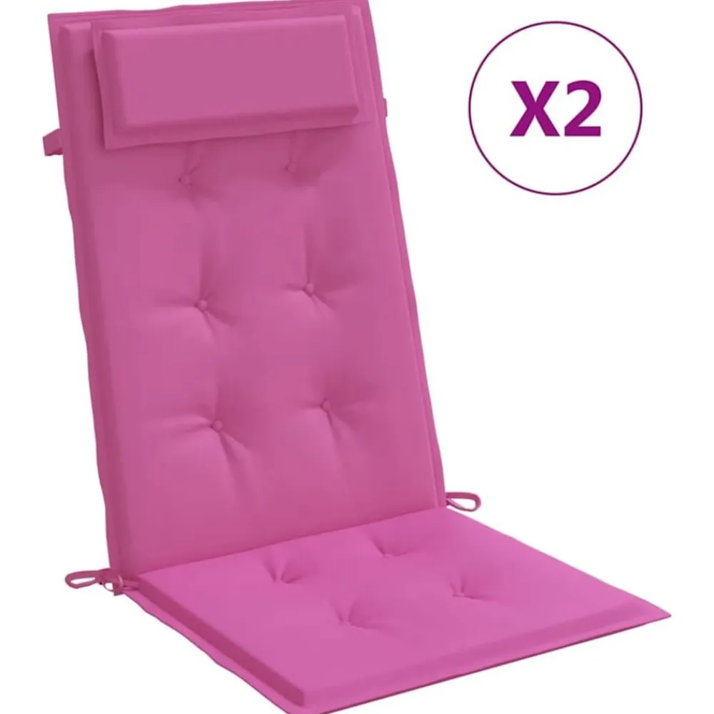 vidaXL Decoración-Cojines de silla con respaldo alto 2 uds tela Oxford