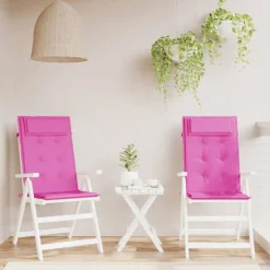 vidaXL Decoración-Cojines de silla con respaldo alto 2 uds tela Oxford
