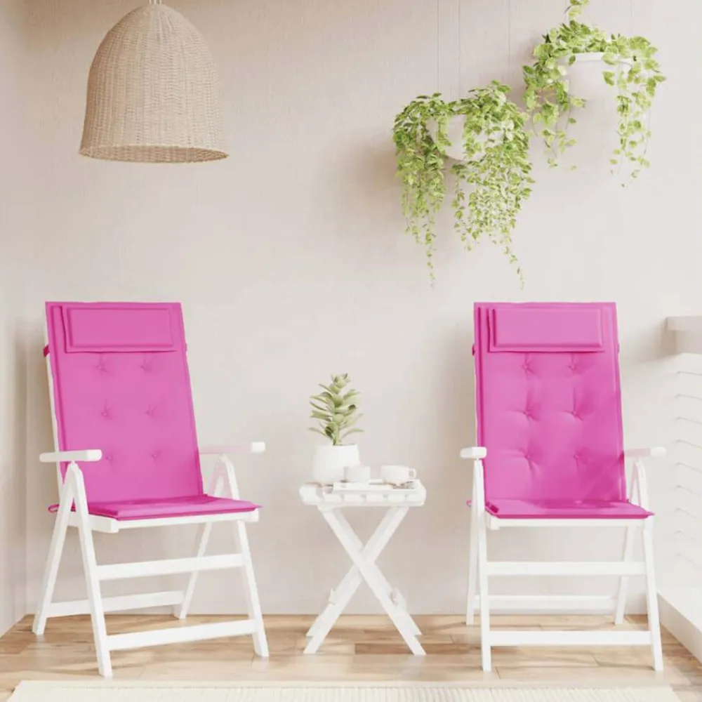 vidaXL Decoración-Cojines de silla con respaldo alto 2 uds tela Oxford