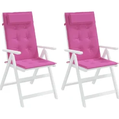 vidaXL Decoración-Cojines de silla con respaldo alto 2 uds tela Oxford