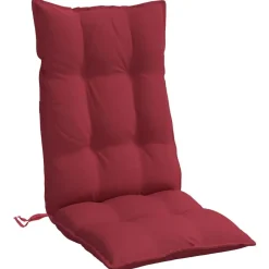 vidaXL Decoración-Cojines de silla con respaldo alto 2 uds tela Oxford rojo tinto