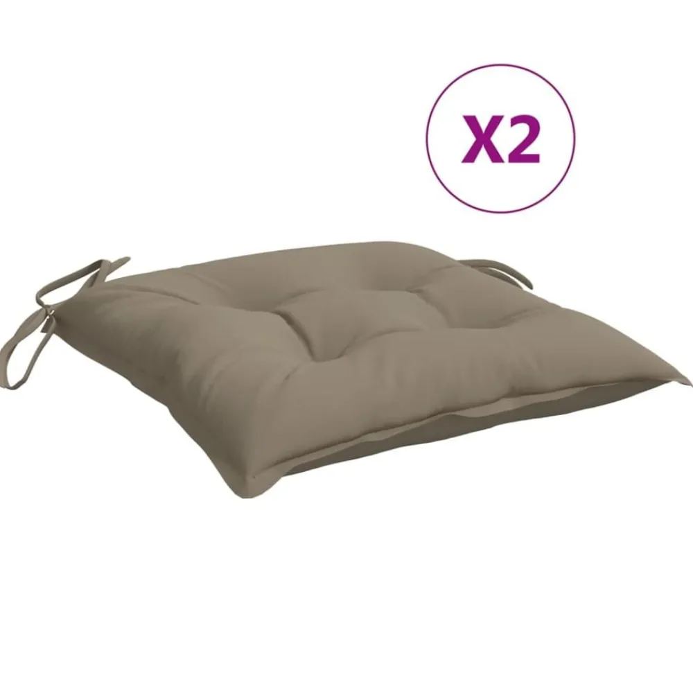 vidaXL Decoración-Cojines de silla de jardín 2 uds tela Oxford 40x40x7 cm