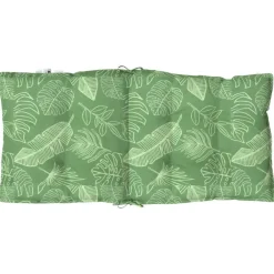 vidaXL Cojines de silla de respaldo bajo 2 uds tela estampado de hojas Diseño de hojas Discount