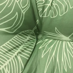 vidaXL Cojines de silla de respaldo bajo 2 uds tela estampado de hojas Diseño de hojas Discount