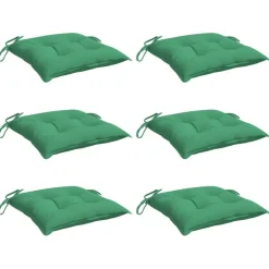 vidaXL Cojines de silla de jardín 6 uds tela Oxford 40x40x7 cm Verde Hot