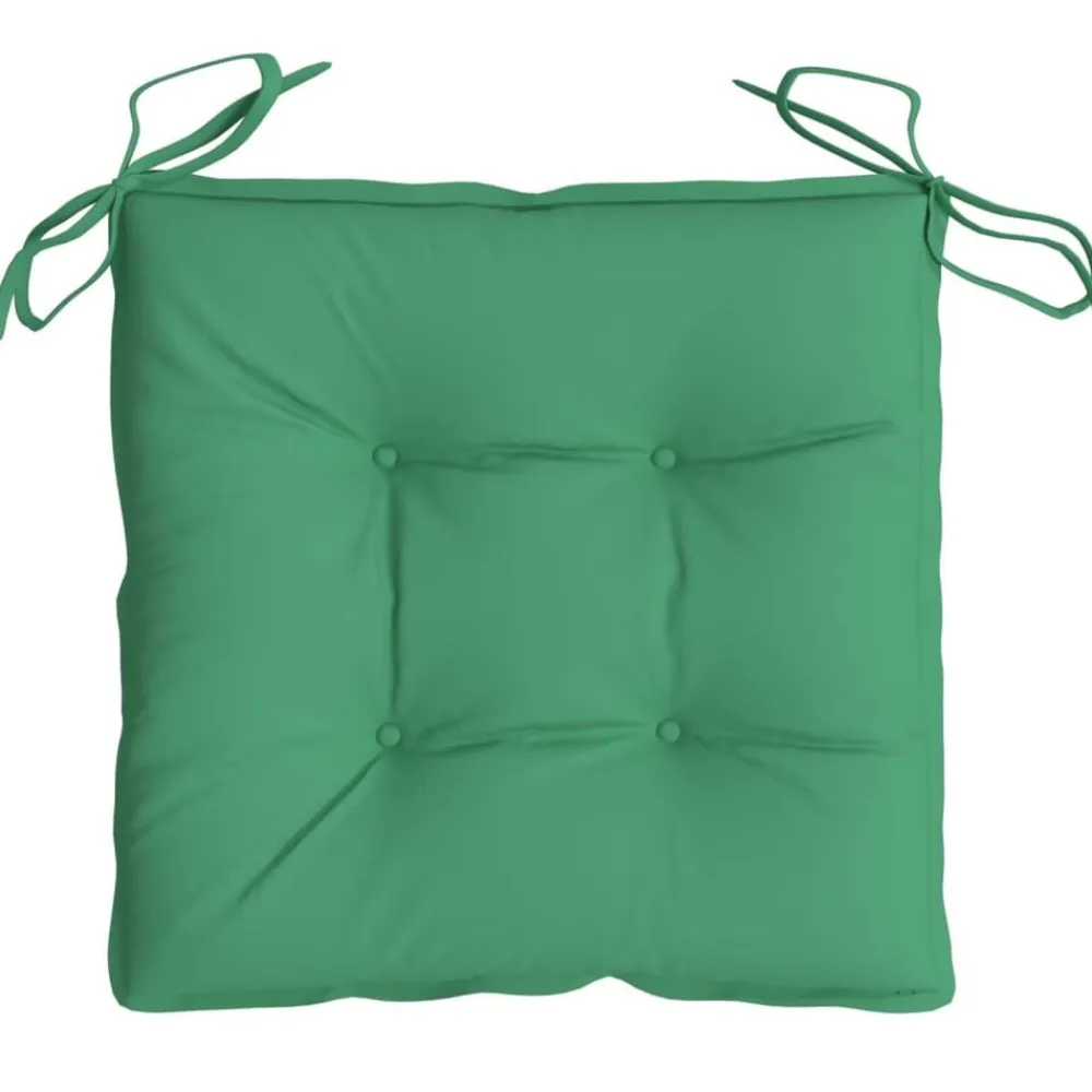 vidaXL Cojines de silla de jardín 6 uds tela Oxford 40x40x7 cm Verde Hot