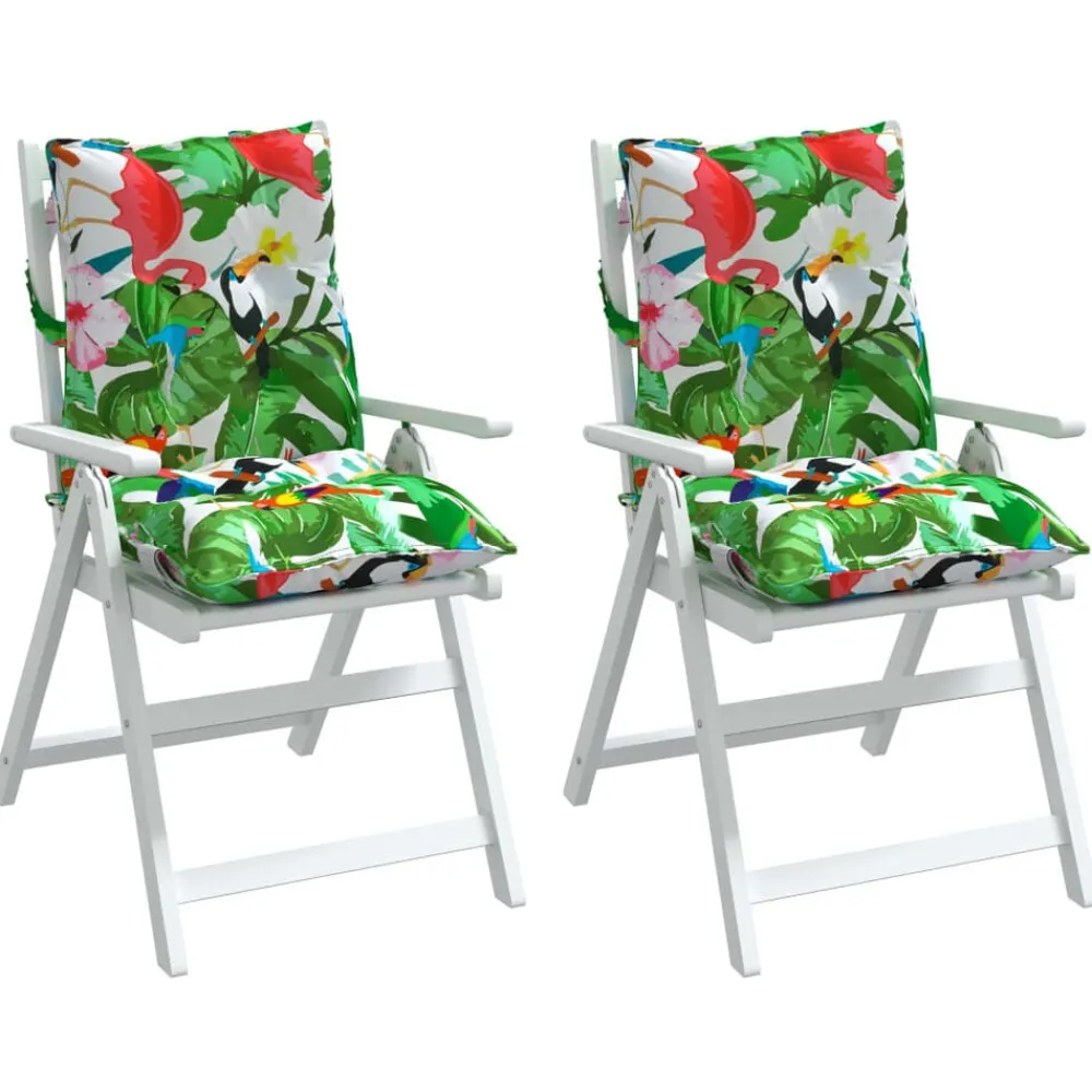 vidaXL Cojines de silla de respaldo bajo 2 uds tela Oxford Multicolor Online