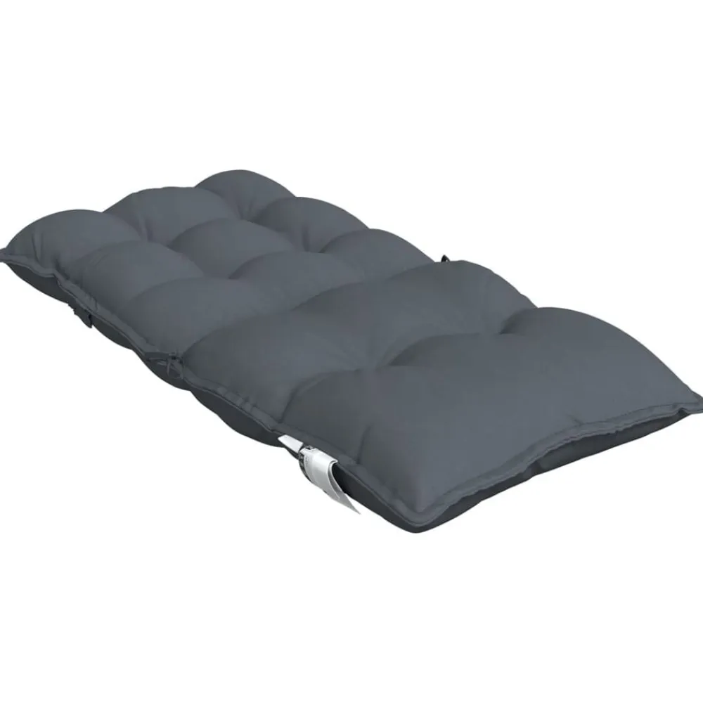 vidaXL Cojines de silla respaldo bajo 2 uds tela Oxford gris Antracita Clearance
