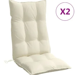 vidaXL Decoración-Cojines de silla respaldo alto 2 uds tela Oxford color