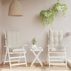 vidaXL Decoración-Cojines de silla respaldo alto 2 uds tela Oxford color