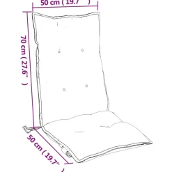 vidaXL Cojines de silla respaldo alto 2 uds tela Oxford gris Antracita Discount
