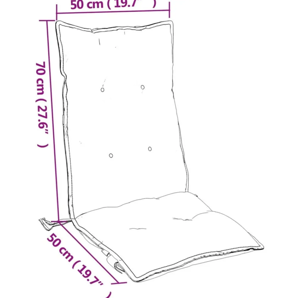 vidaXL Cojines de silla respaldo alto 2 uds tela Oxford gris Antracita Discount