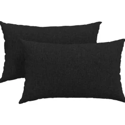 vidaXL Cojines de sofá 2 pcs 50 x 30 cm tela Negro Hot