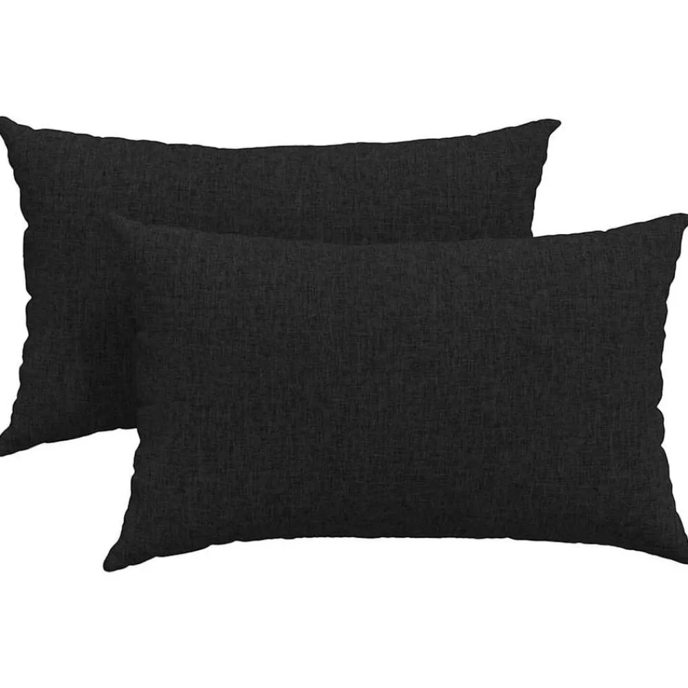 vidaXL Cojines de sofá 2 pcs 50 x 30 cm tela Negro Hot