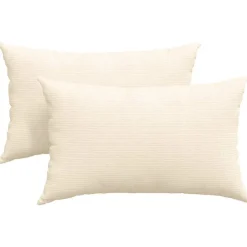 vidaXL Cojines de sofá 2 pcs 50 x 30 cm Tela de pana Crema Hot