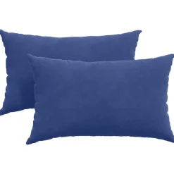 vidaXL Decoración-Cojines de sofá 2 pcs Azul Policía 50 x 30 cm Tela de pana