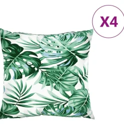 vidaXL Decoración-Cojines de sofá 4 uds tela 40x40 cm