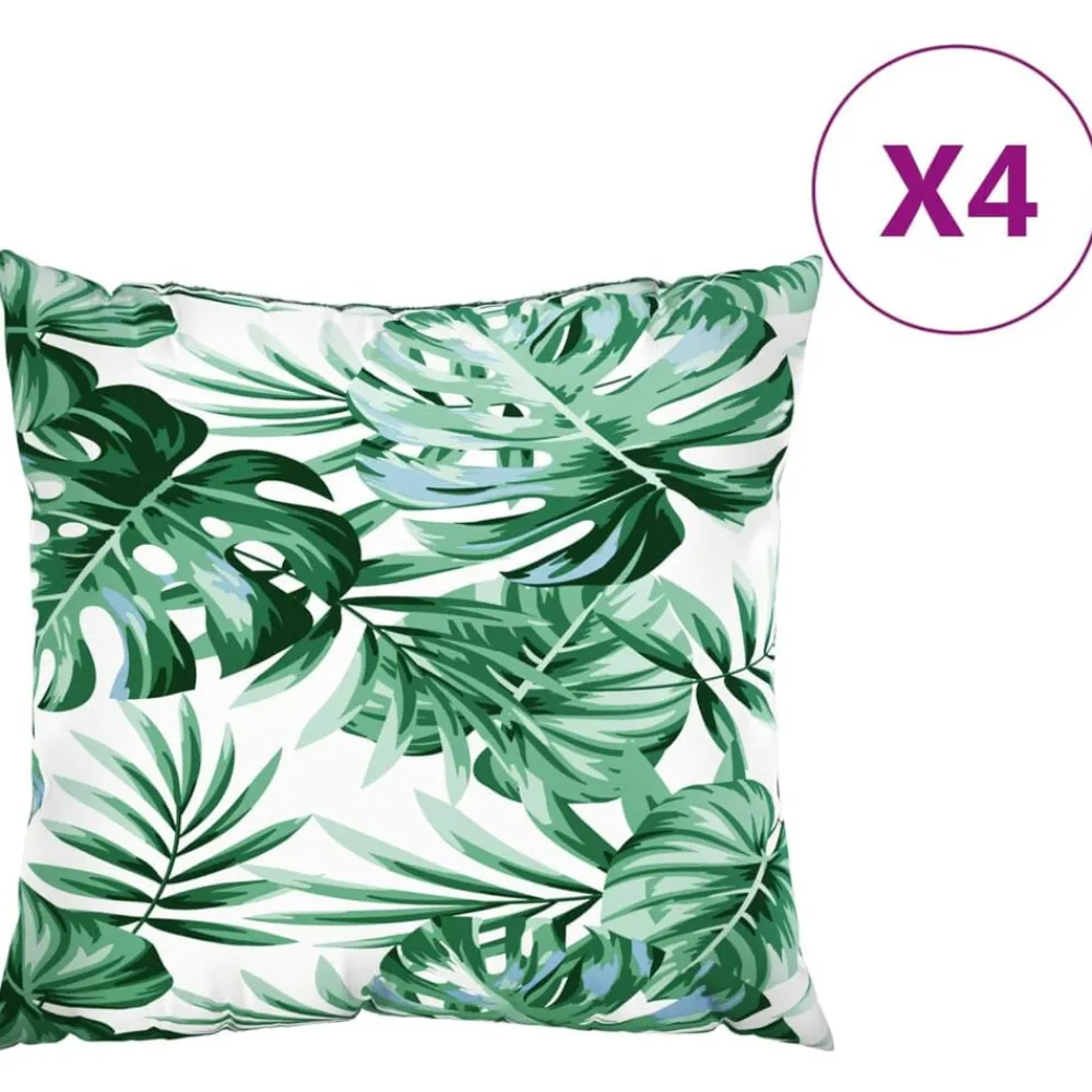 vidaXL Decoración-Cojines de sofá 4 uds tela 40x40 cm