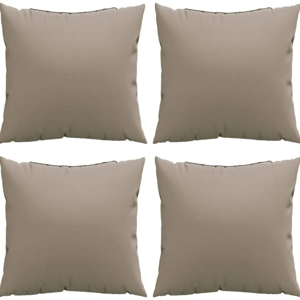 vidaXL Cojines de sofá 4 unidades tela gris 40x40 cm Taupé Hot