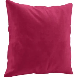 vidaXL Decoración-Cojines decorativos 2 uds terciopelo rojo tinto 40x40 cm