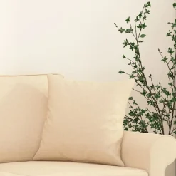 vidaXL Cojines decorativos 2 uds tela 40x40 cm Crema Online