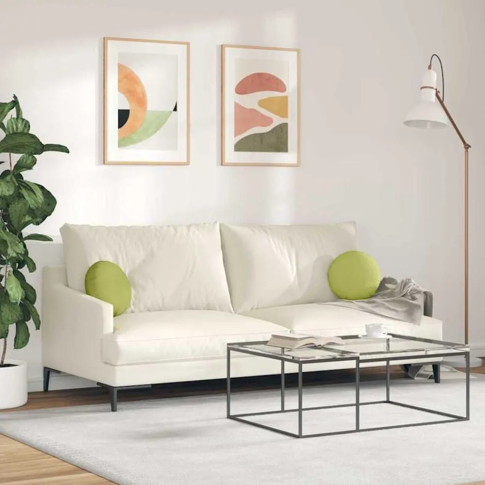 vidaXL Decoración-Cojines para asiento 2 pcs Ø30 x 13 cm tela