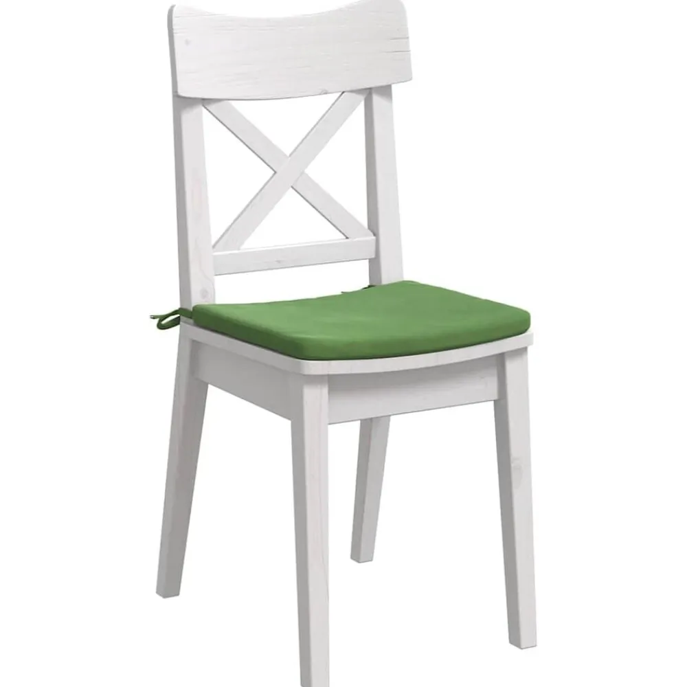 vidaXL Cojines para asiento 4 pcs 40 x 40 x 3 cm Verde claro Online