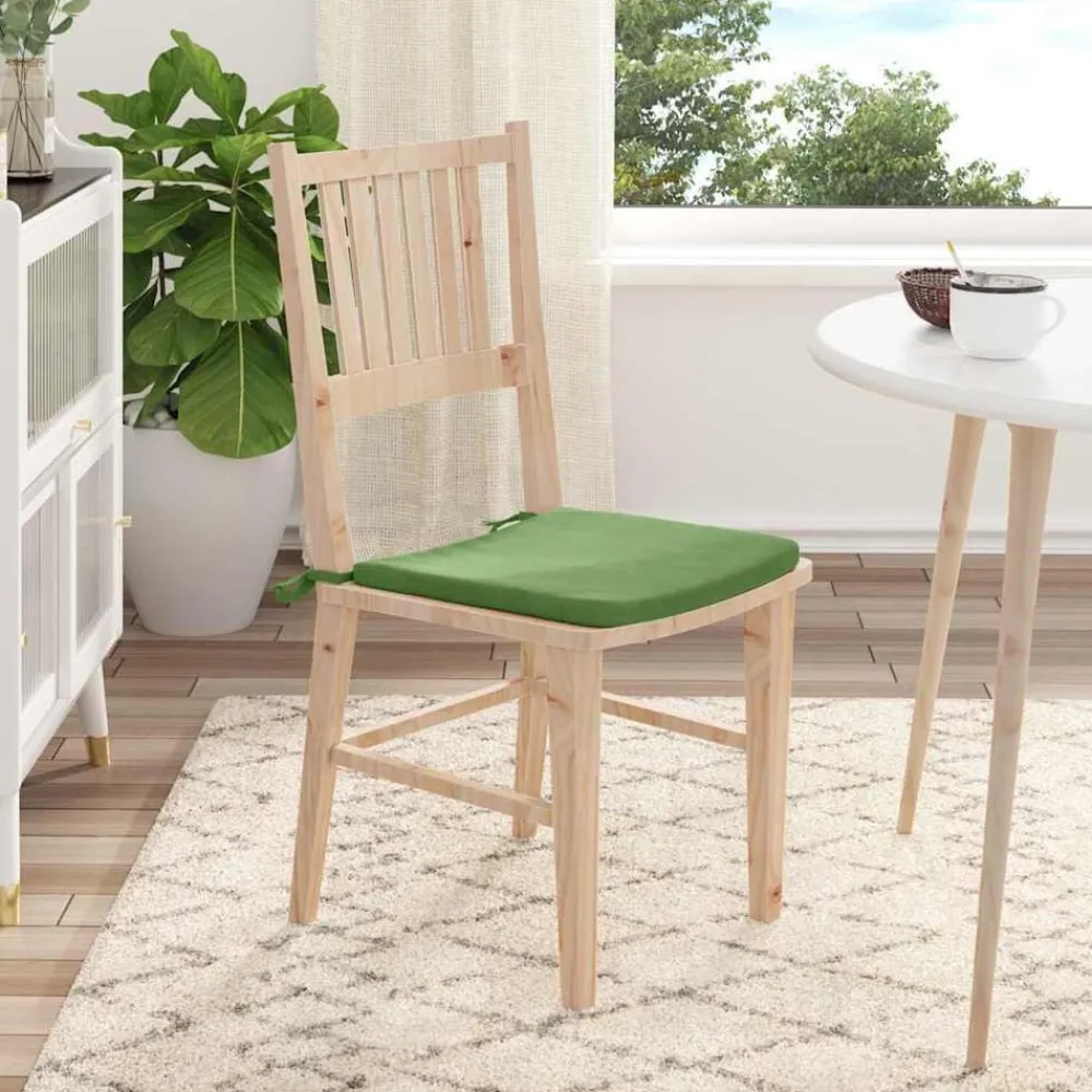vidaXL Cojines para asiento 4 pcs 40 x 40 x 3 cm Verde claro Online