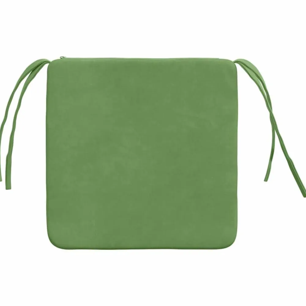 vidaXL Cojines para asiento 4 pcs 40 x 40 x 3 cm Verde claro Online