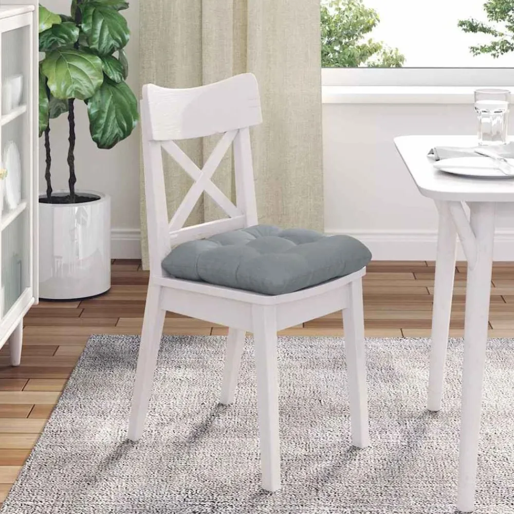 vidaXL Decoración-Cojines para asiento 4 pcs 40 x 40 x 12 cm tela