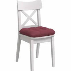 vidaXL Cojines para asiento 4 pcs Rojo vino 40 x 40 x 12 cm tela Rojo vino tinto Hot