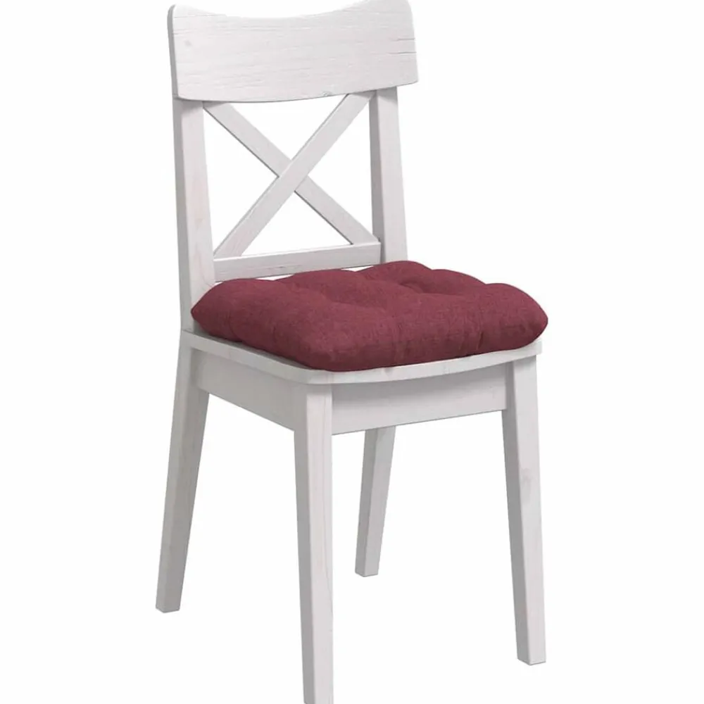 vidaXL Cojines para asiento 4 pcs Rojo vino 40 x 40 x 12 cm tela Rojo vino tinto Hot