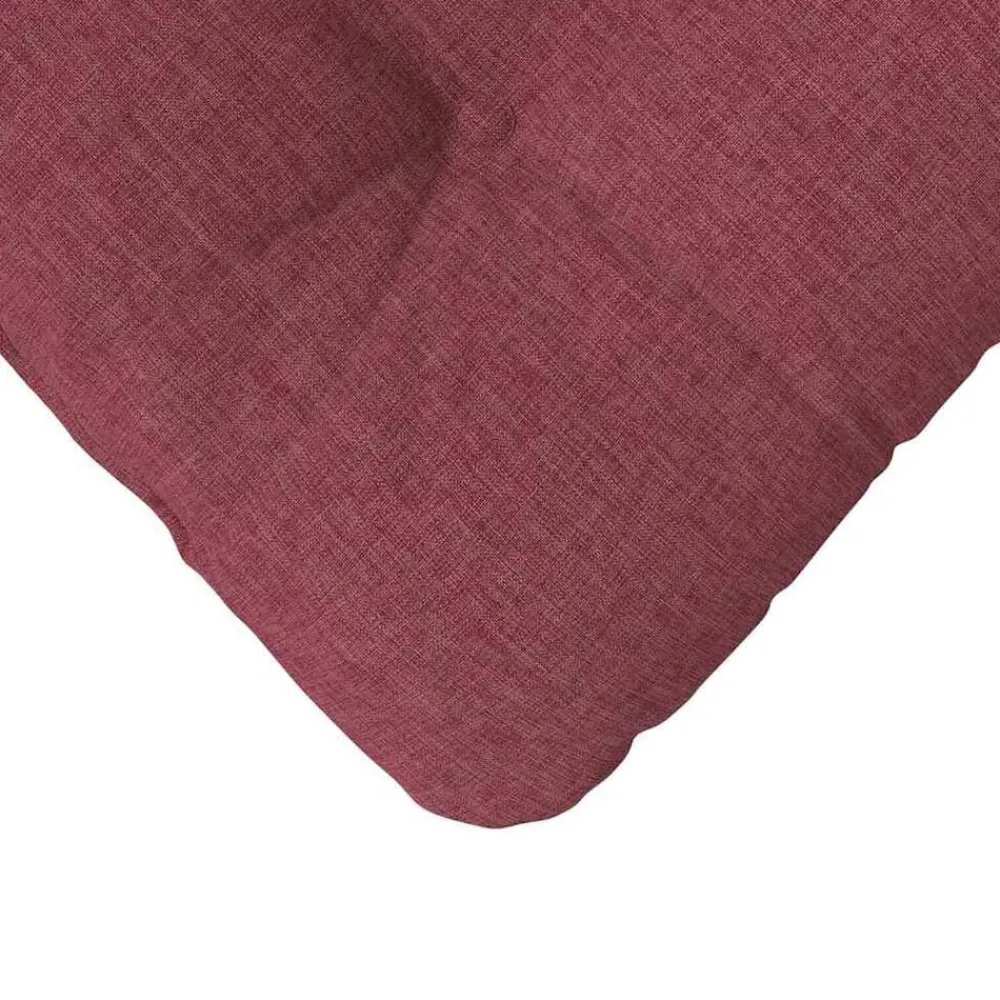 vidaXL Cojines para asiento 4 pcs Rojo vino 40 x 40 x 12 cm tela Rojo vino tinto Hot