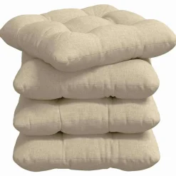 vidaXL Decoración-Cojines para asiento 4 pcs 40 x 40 x 12 cm tela