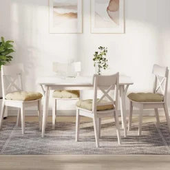 vidaXL Decoración-Cojines para asiento 4 pcs 40 x 40 x 12 cm tela