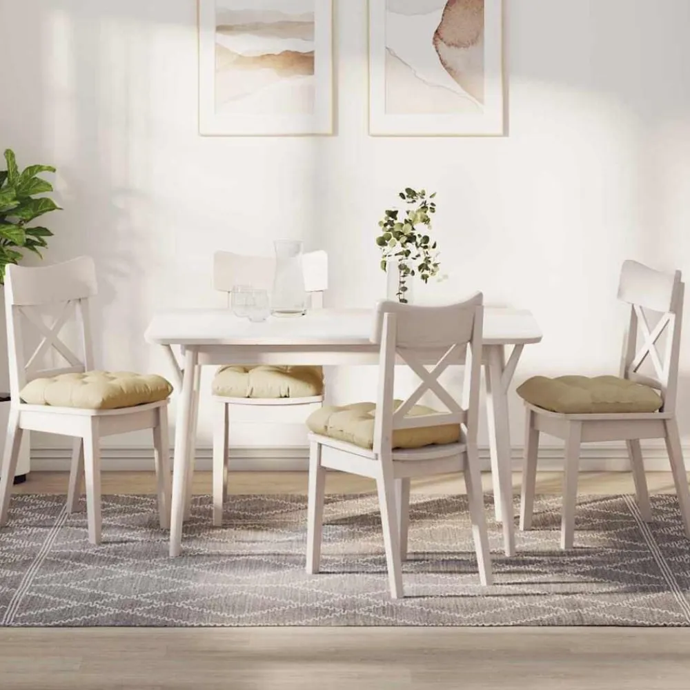 vidaXL Decoración-Cojines para asiento 4 pcs 40 x 40 x 12 cm tela