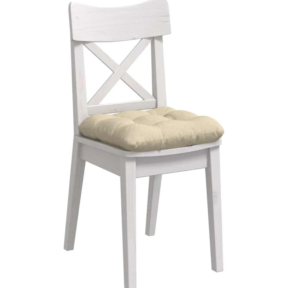 vidaXL Decoración-Cojines para asiento 4 pcs 40 x 40 x 12 cm tela